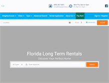 Tablet Screenshot of floridalongtermrentals.com